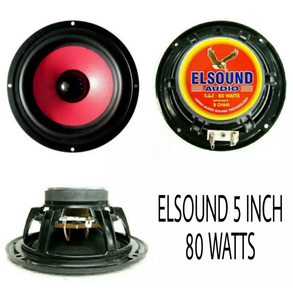 Jual SPEAKER ELSOUND 5INCH WOOFER 8WATT ORIGINAL SPEAKER KOMPONEN ...