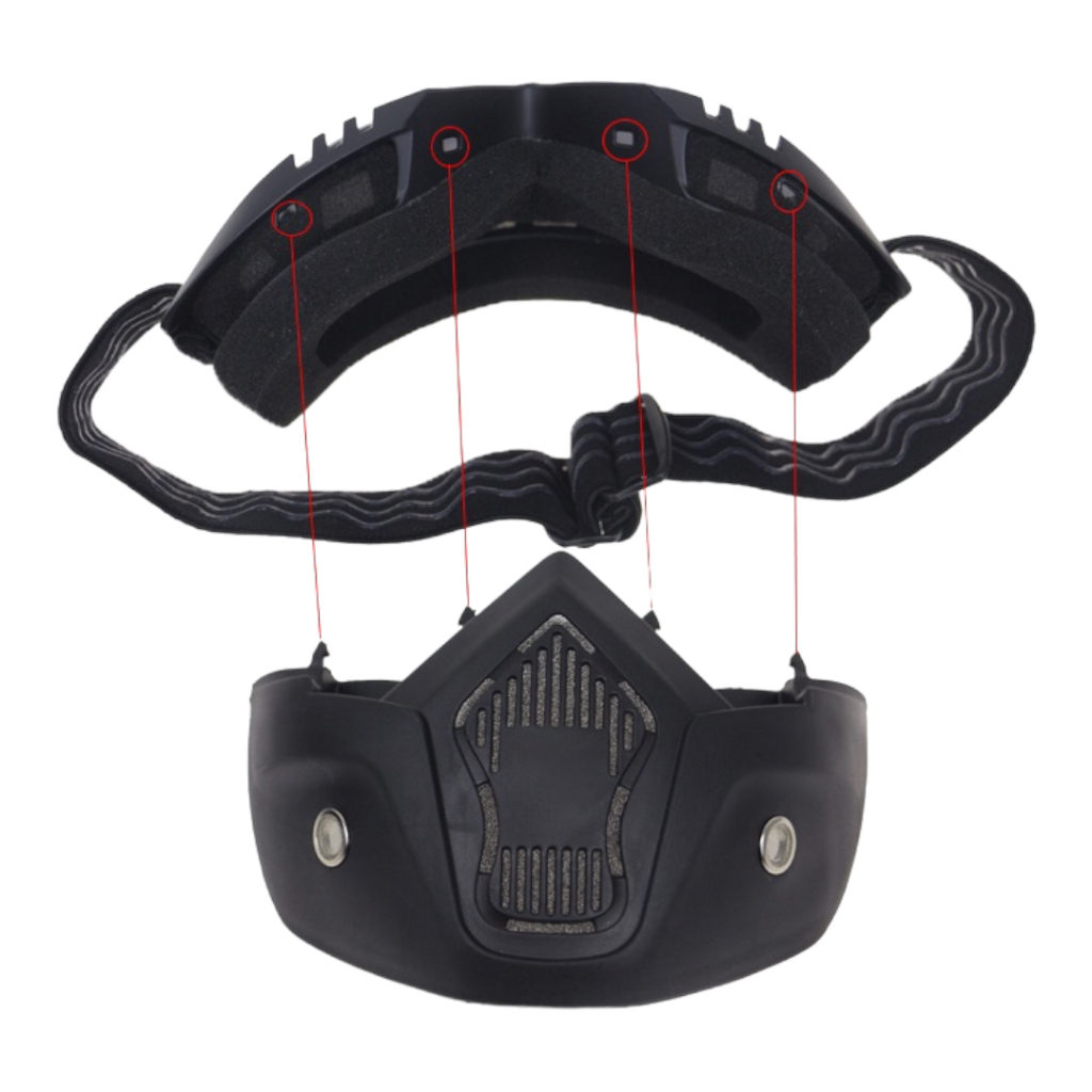 Jual Helm Bogo Goggle Mask Retro Modular Dewasa SNI | Shopee Indonesia