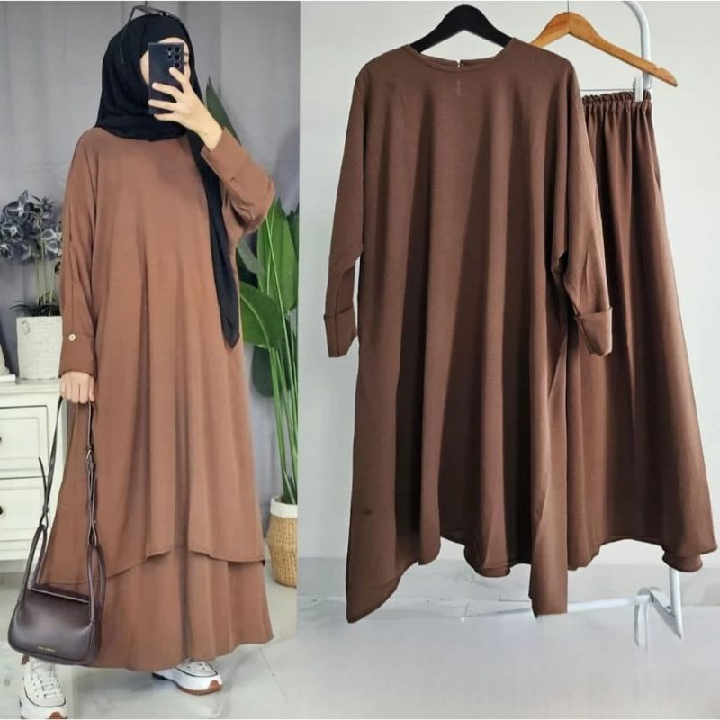 Jual baju one set Hanum Rok + Tunik setelan terbaru ukuran jumbo ...