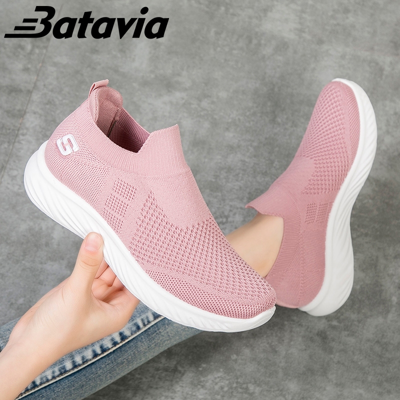 Jual Batavia Sepatu Olahraga Premium Perempuan Terbaru Rajut Adem