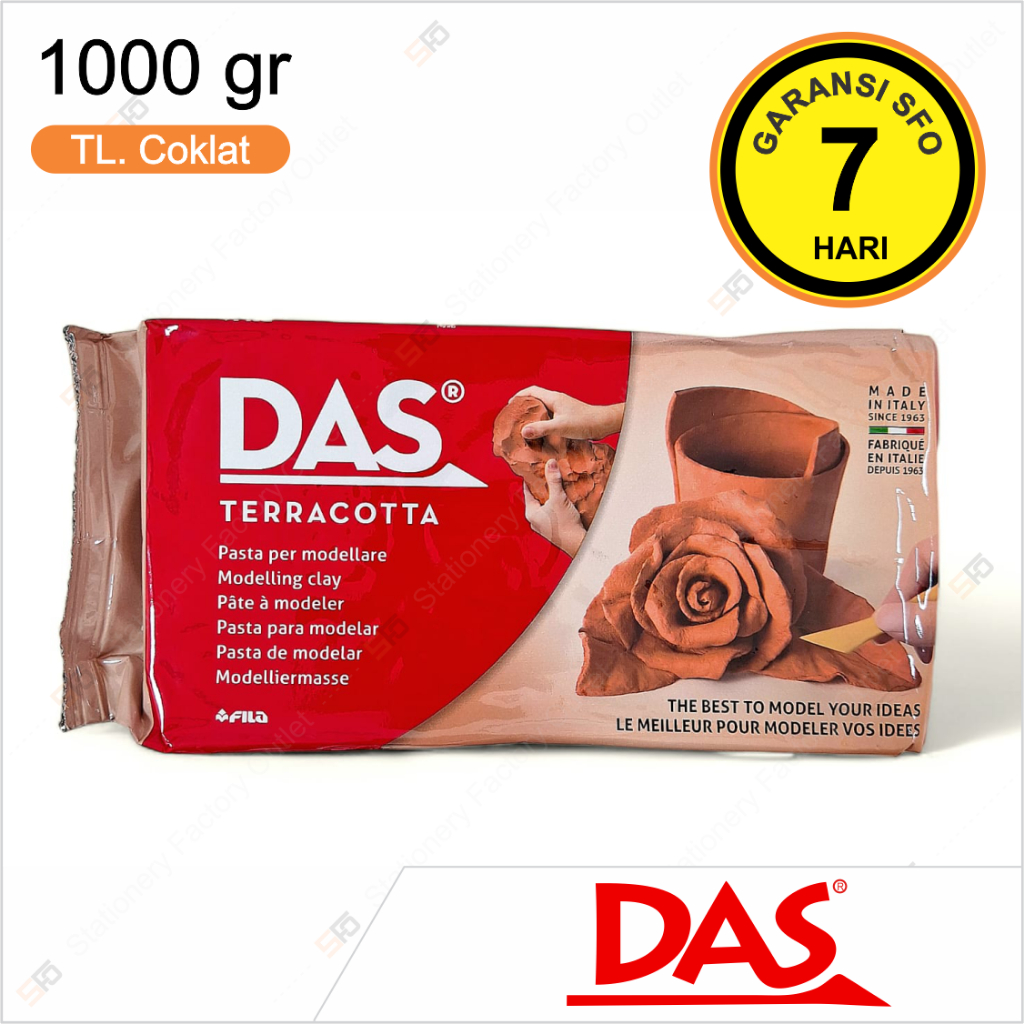 Modelling Clay Das 1 kg - tanah liat coklat 1kg - SFO Semarang Official