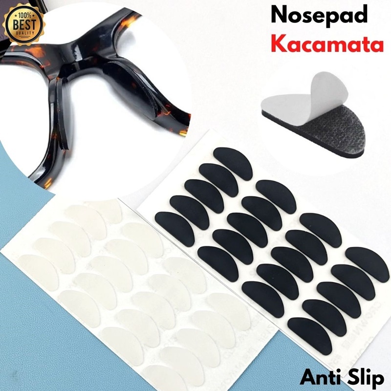 Jual Nosepad Kacamata Silikon Anti Jatuh Melorot Sticker Nose pad ...