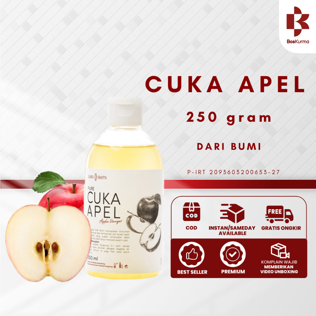 Jual Cuka Apel Dari Bumi Ml Apple Cider Vinegar Original Shopee Indonesia