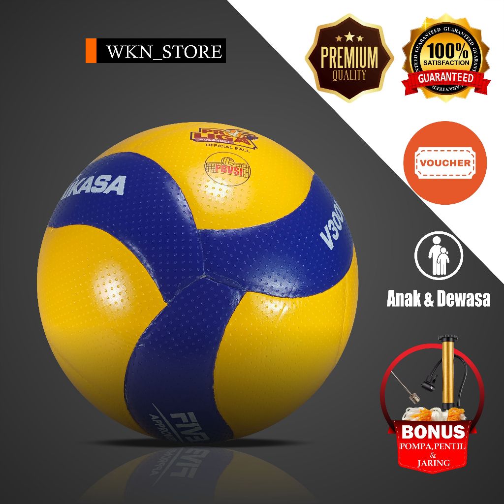 Jual Wkn Bola Voli Mikasa V W Size Pro Liga Bahan Pu Glosy