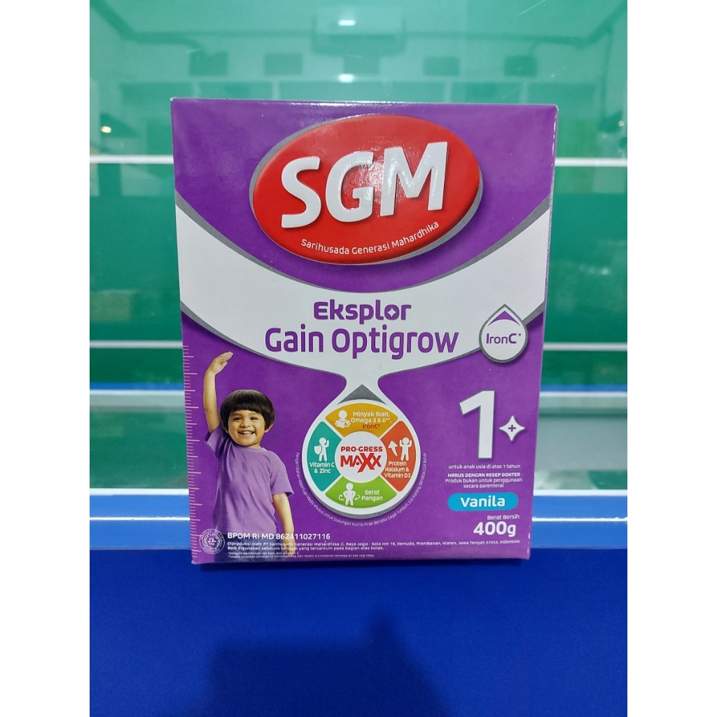Jual SGM Eksplor Gain Optigrow 1+ Vanilla 400g | Shopee Indonesia