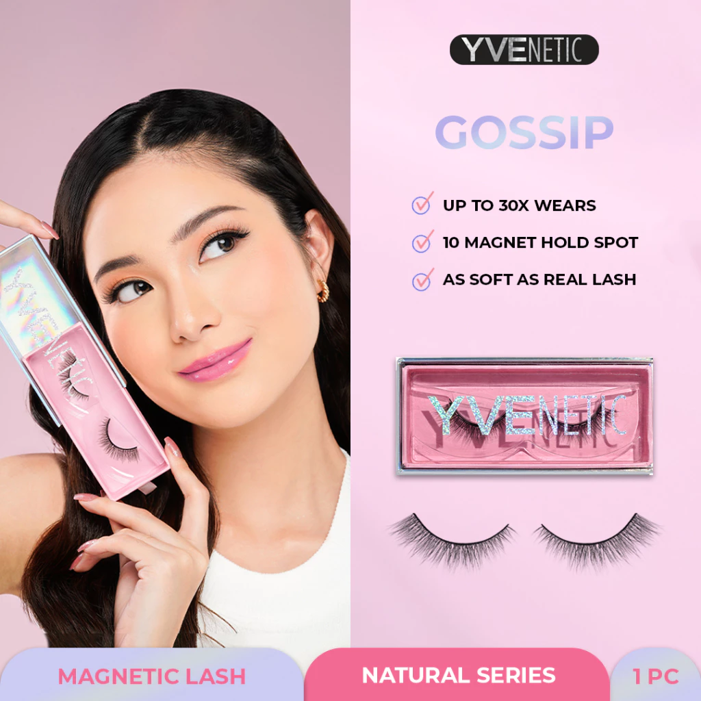 YVENETIC Gossip (Natural) - Magnetic Eyelash | Bulumata Magnetik Tanpa Lem - Menggunakan Eyeliner Magnet