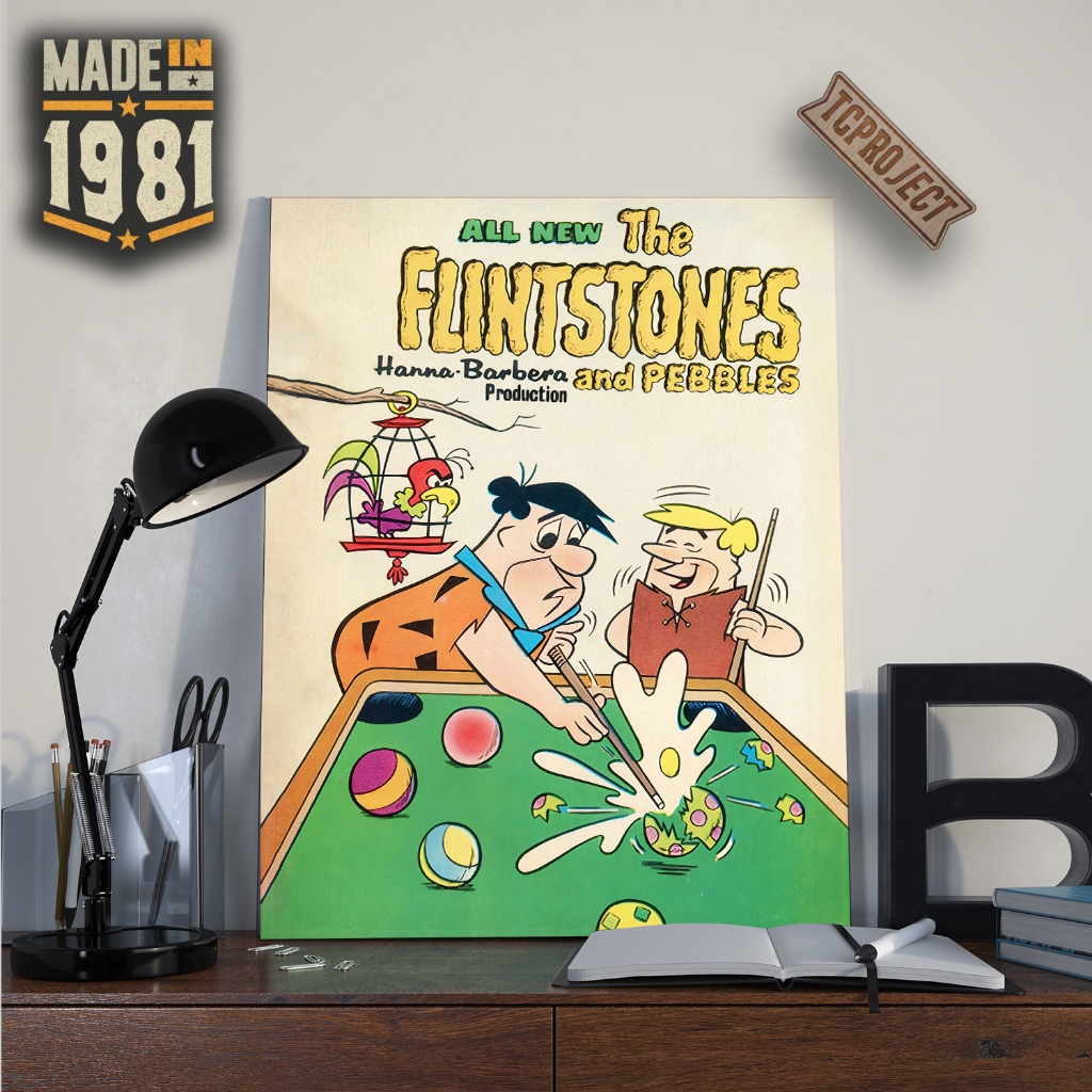 Jual Poster Kartun the flintstone Billiard - Hiasan dinding kayu ...