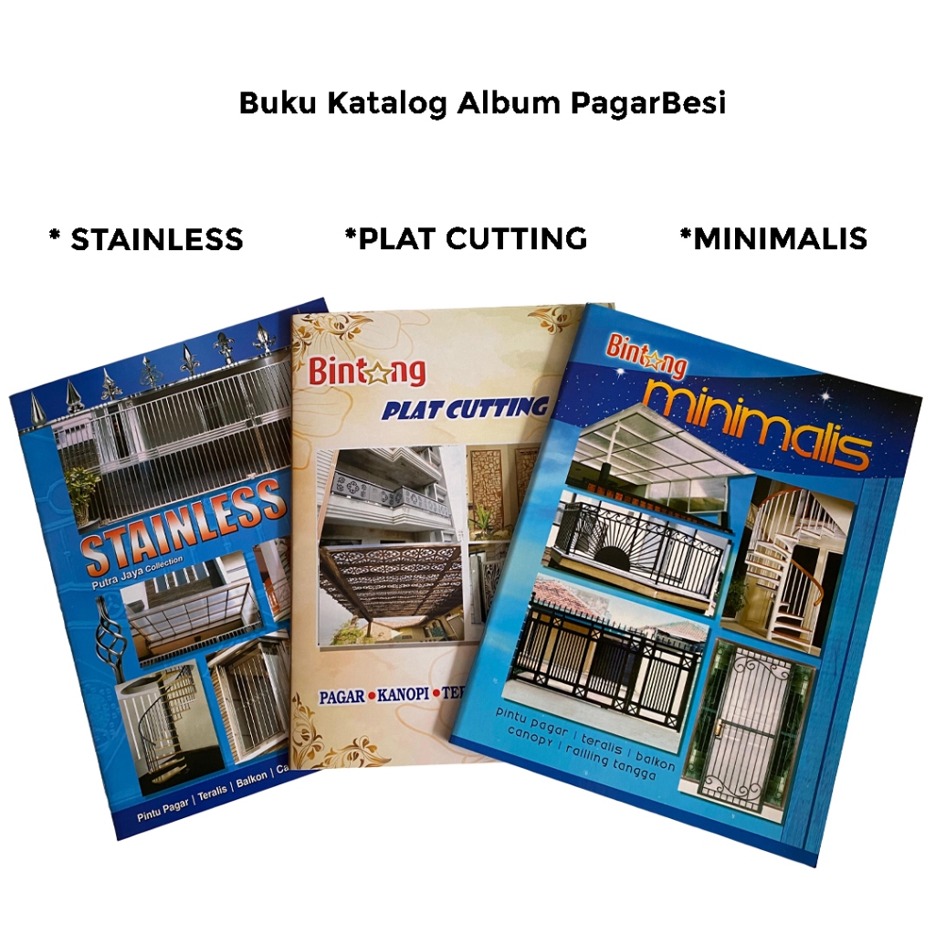 Jual Buku Katalog Stainless Art Plat Cutting Minimalis Ornamen Pagar