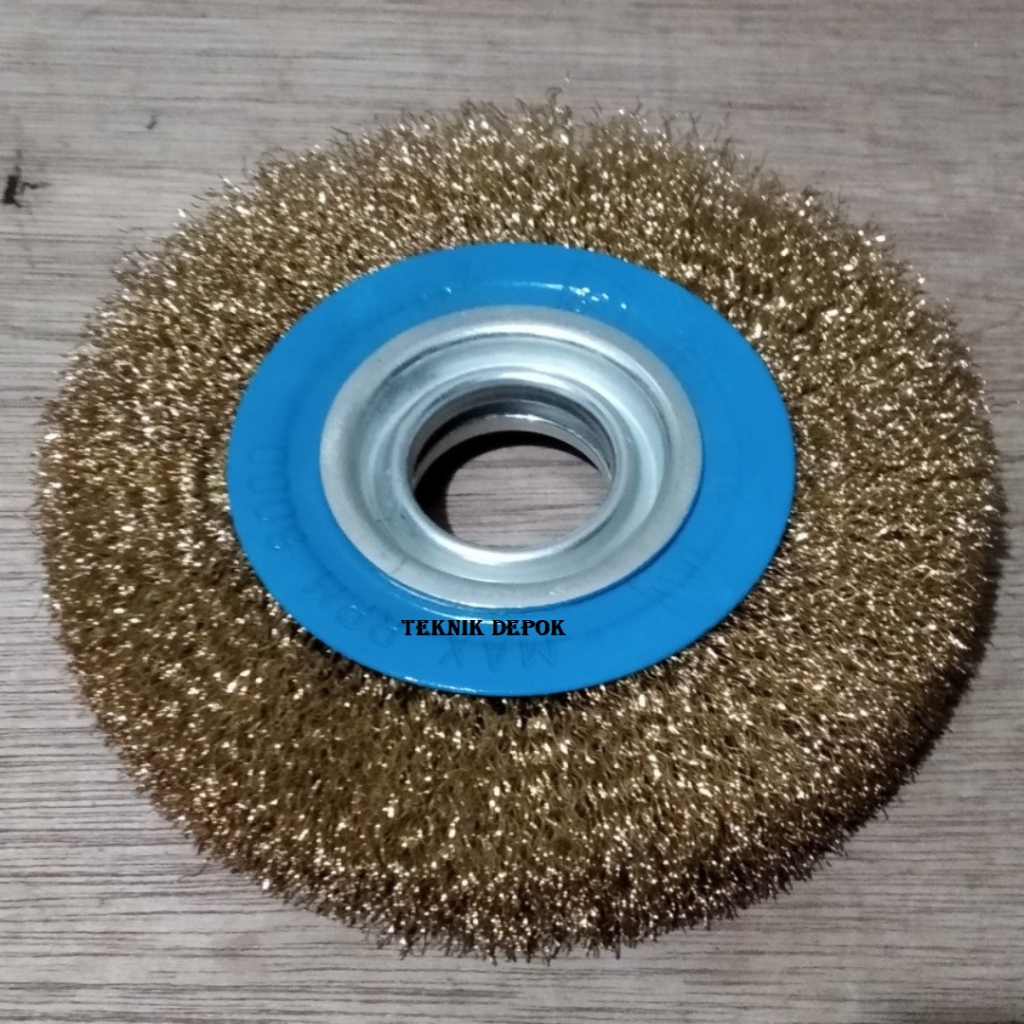 Jual Sikat Kawat Gerinda Piringan 6 Inch x 5/8 Inch Kuningan Flat Wheel ...
