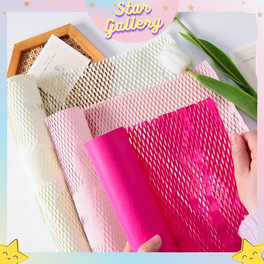 Jual (1 Roll) Honeycomb Paper Wrap Florist Wrap Paper Honey Comb KB6296 ...