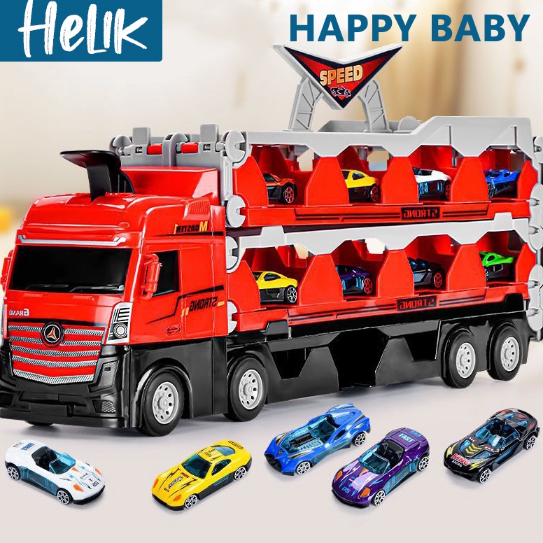 Jual Modern Mobil Truk Container Mainan Hauler Truk dengan Lintasan ...