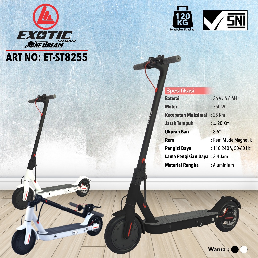 SCOOTER LISTRIK ELECTRIC SKUTER OTOPED EXOTIC ST 8255 HOVERBOARD ST 8150 HOVER BOARD GARANSI 1 TAHUN