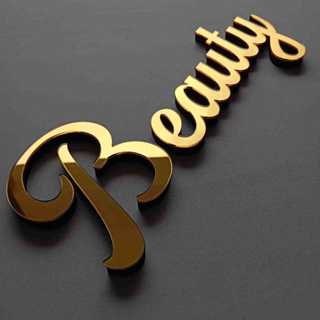 Jual Huruf Timbul Akrilik Gold Custom Area Tulisan Acrylic Angka Spon