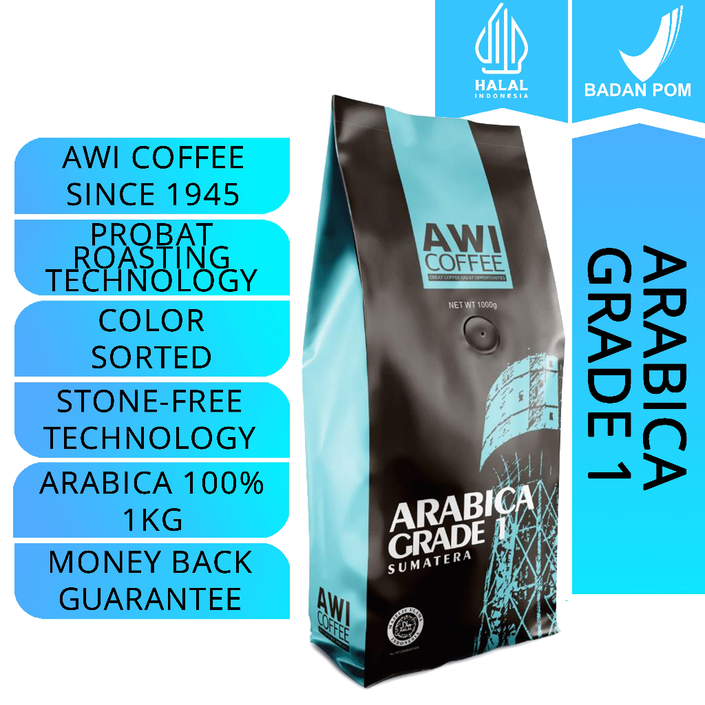 Jual Awi Kopi Sumatera Arabica Grade 1 1kg Biji Roasted Coffee Beans