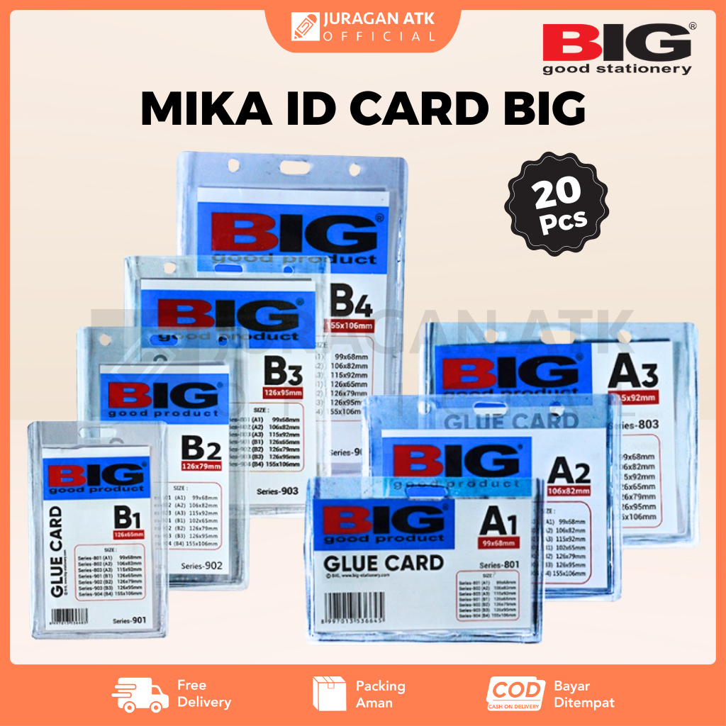 Jual ( 20 Pcs ) Mika ID Card Bening BIG Ukuran A1 A2 A3 B1 B2 B3 B4 ...