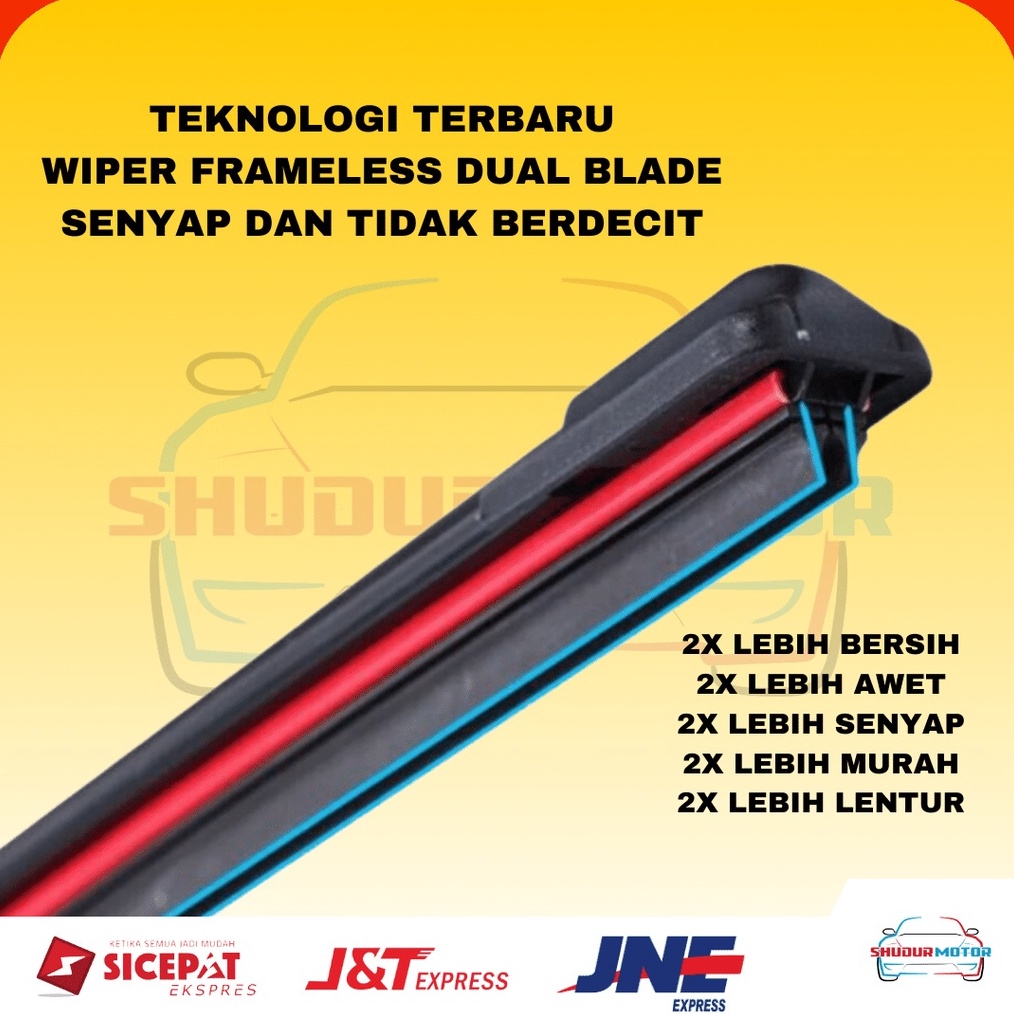 Jual Wiper Dual Blade Toyota Kijang LGX Wiper 2 Lapis Karet Frameless ...