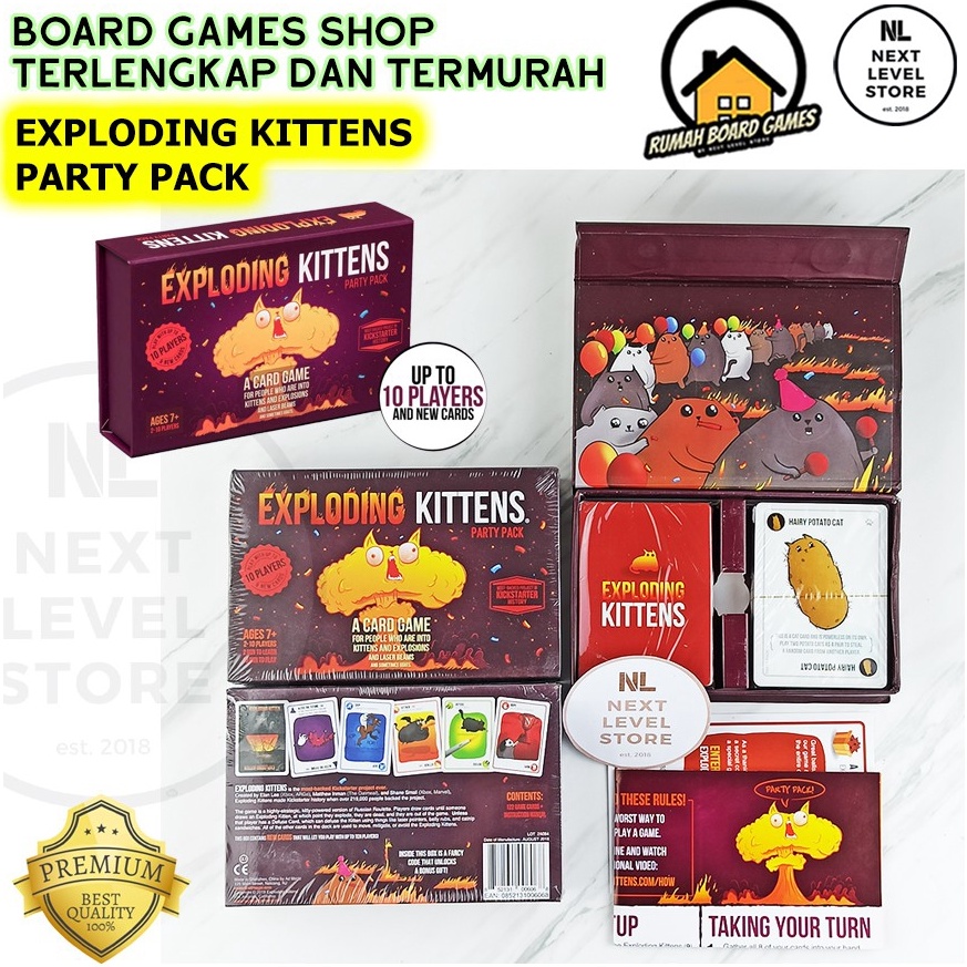 Jual KODE T56T Exploding Kittens Board Games ORI NSFW PARTY PACK ...