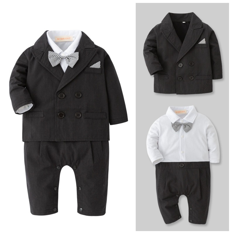 Jas Bayi Formal Setelan Pesta Bayi Jas Hitam Lebaran Sebastian