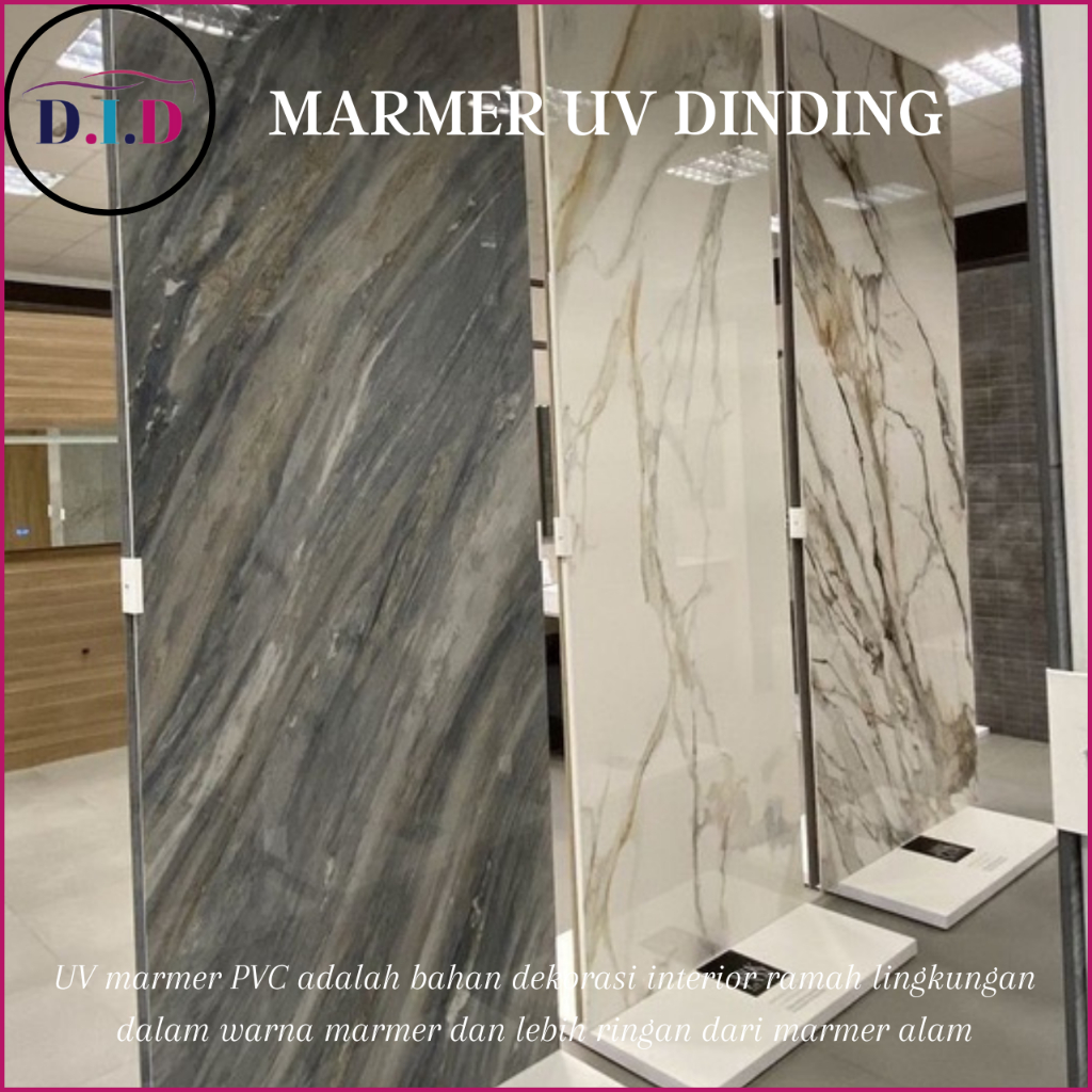 Jual Crown Star - (Paket 5 PC) Marmer UV Board Dinding UV Marble Sheet