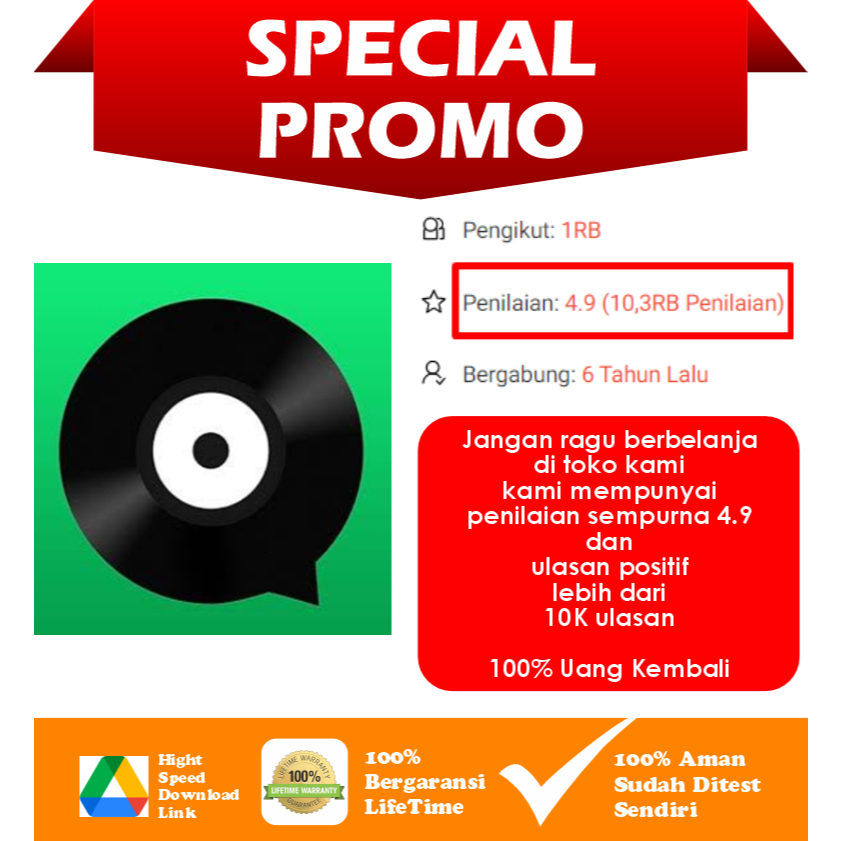 Jual [PROMO BELI 3 GRATIS 1] JOOX Music VIP APK