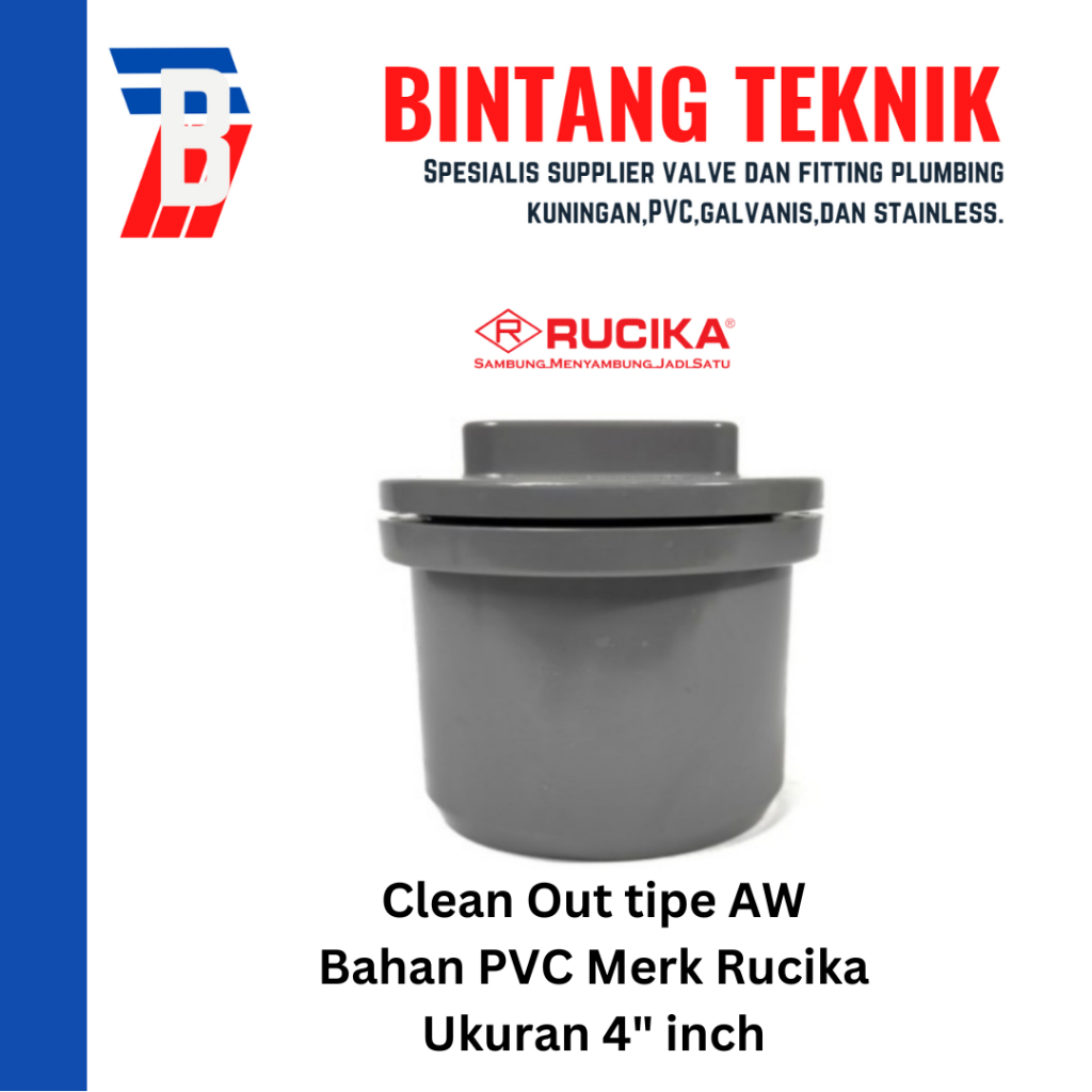 Jual Clean Out Tutup Septic Tank Pvc Rucika 4 Inch Awtebal Shopee Indonesia 