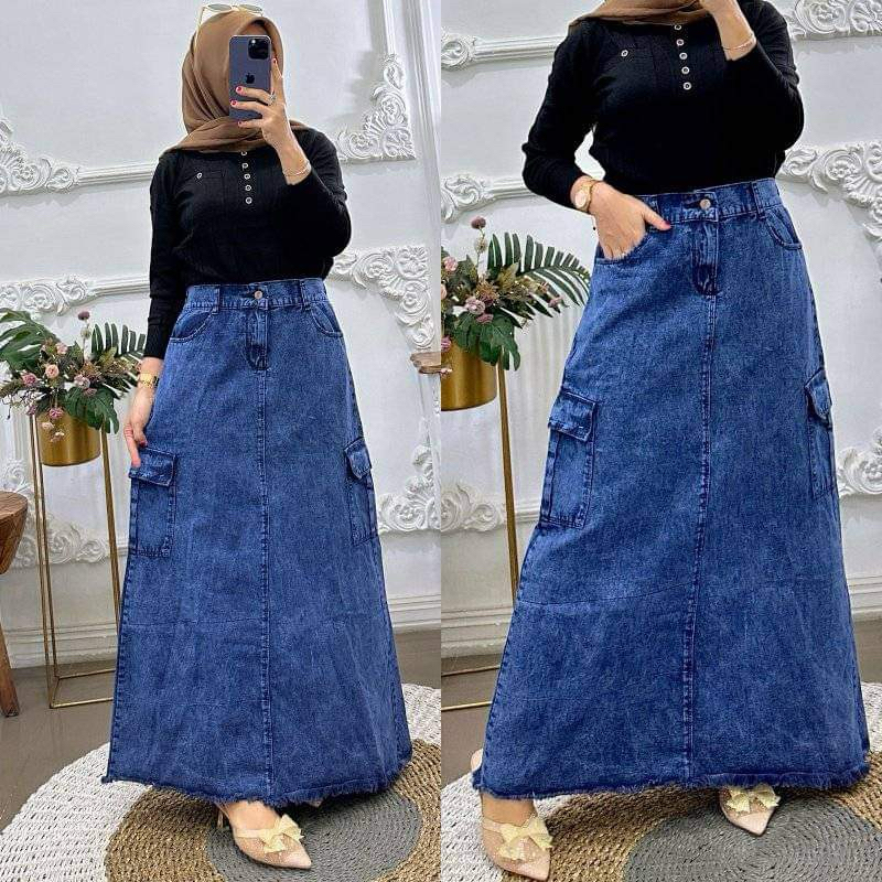 Jual Rok Cargo JEANS // Rok Cargo // Rok Cargo Denim | Shopee Indonesia