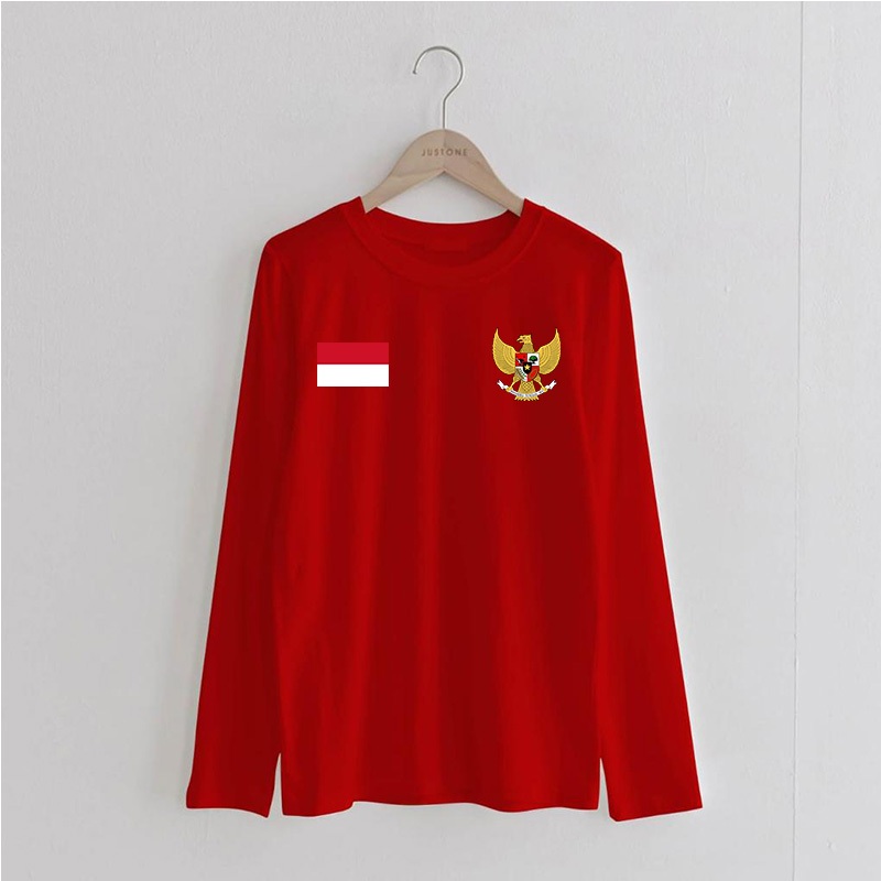 17 Agustus - Kaos Kemerdekaan Indonesia / Kaos Unisex Bendera dan Garuda / Kaos Atasan Unisex Pria Wanita