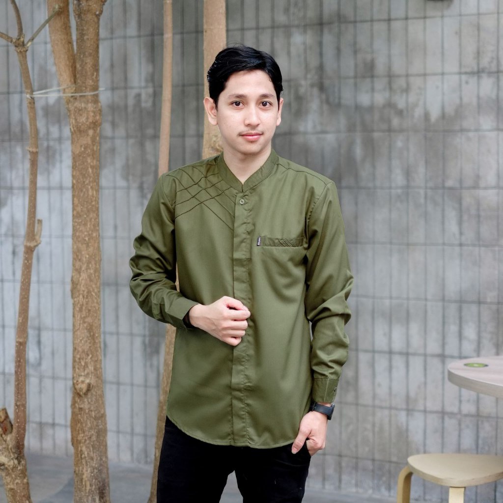 Baju Koko El Rumi Terbaru Pria Dewasa Lengan Panjang Motif Marvel Bisa COD