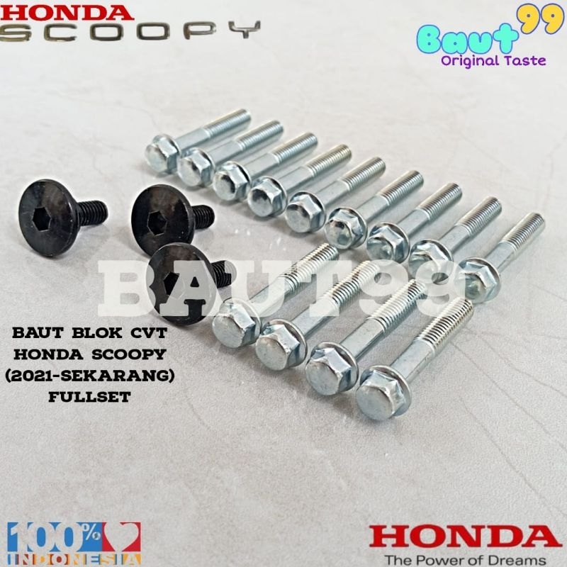 Jual Baut Fullset Blok Cvt Honda Scoopy Sekarang Shopee Indonesia