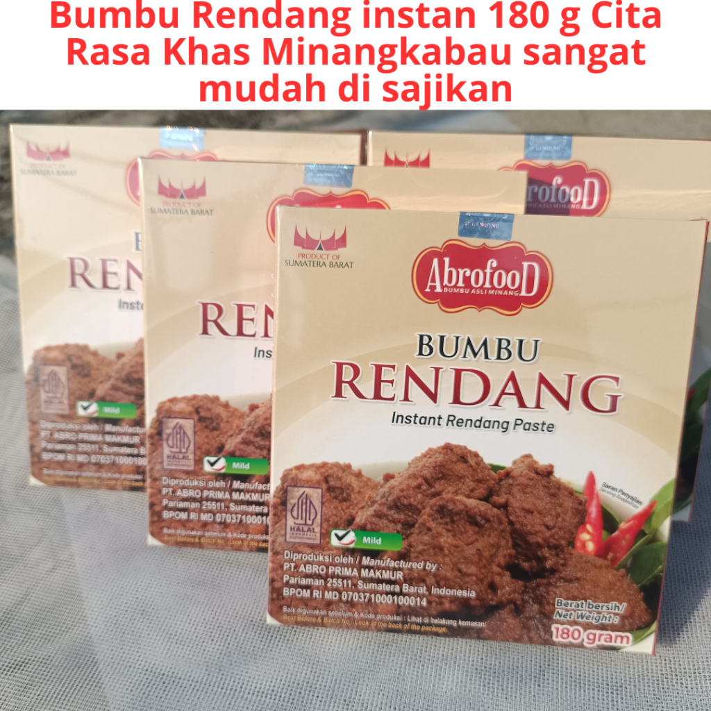 Jual Bumbu Rendang instan 180 g Cita Rasa Khas Minangkabau sangat mudah ...