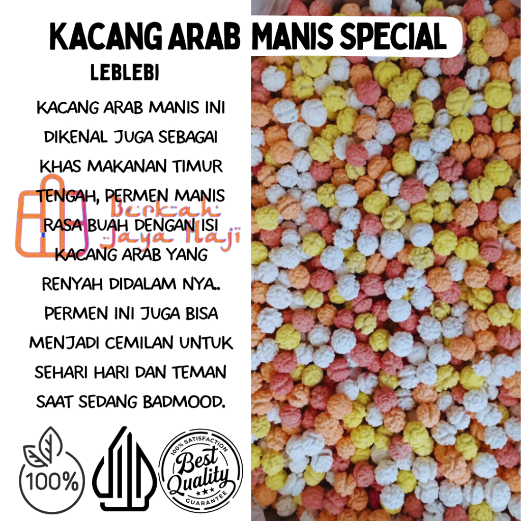 Jual Permen Kacang Arab/ Kacang Arab manis/ Sugar coated chickpeas ...