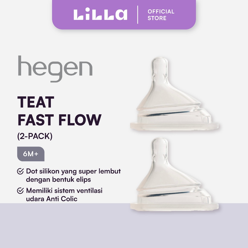 Jual HEGEN Teat Fast Flow (2-pack) - Nipple Bottle | Shopee Indonesia