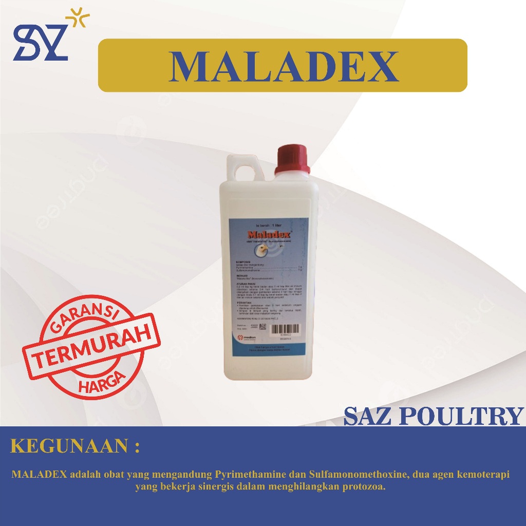 Jual MALADEX 1 Liter - Obat Malaria Pada Ternak Hewan Unggas Ayam ...