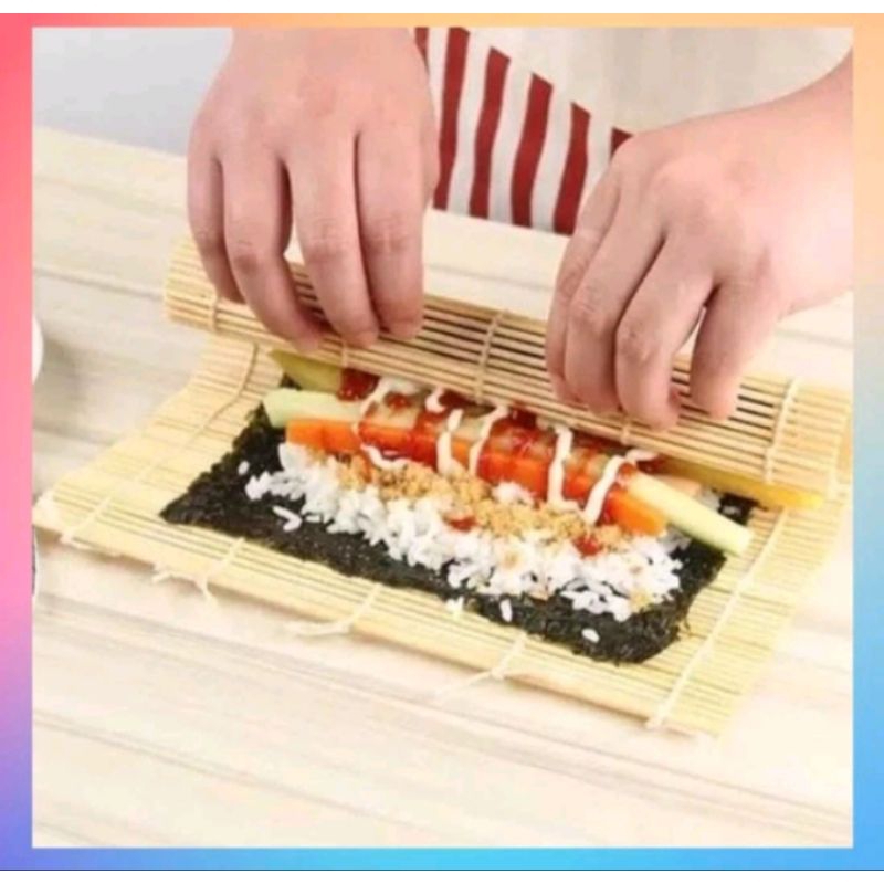 Jual ALAT BAMBU PENGGULUNG SUSHI PRAKTIS / BAMBU ROLL | Shopee Indonesia