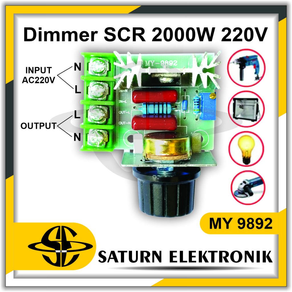 Jual Dimmer 2000 Watt & Dimmer 4000 Watt Speed RPM Motor AC 220 Volt ...