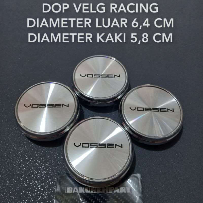 Jual Dop roda tutup velg mobil racing chrome tulisan VOSSEN diameter 6 ...