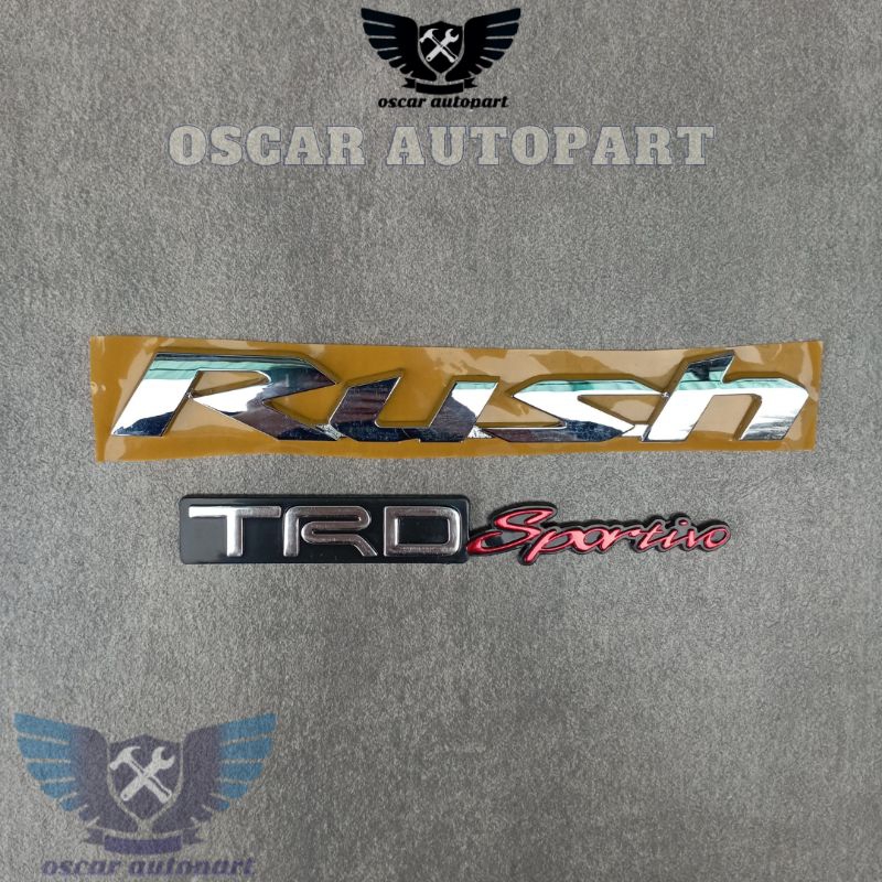 Jual Logo Emblem Bagasi Tulisan Rush Trd Sportifo Original | Shopee ...