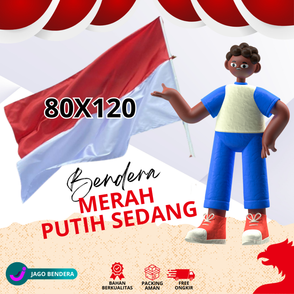 Jual Bendera Merah Putih Ukuran 80X120 (Sedang) | Shopee Indonesia