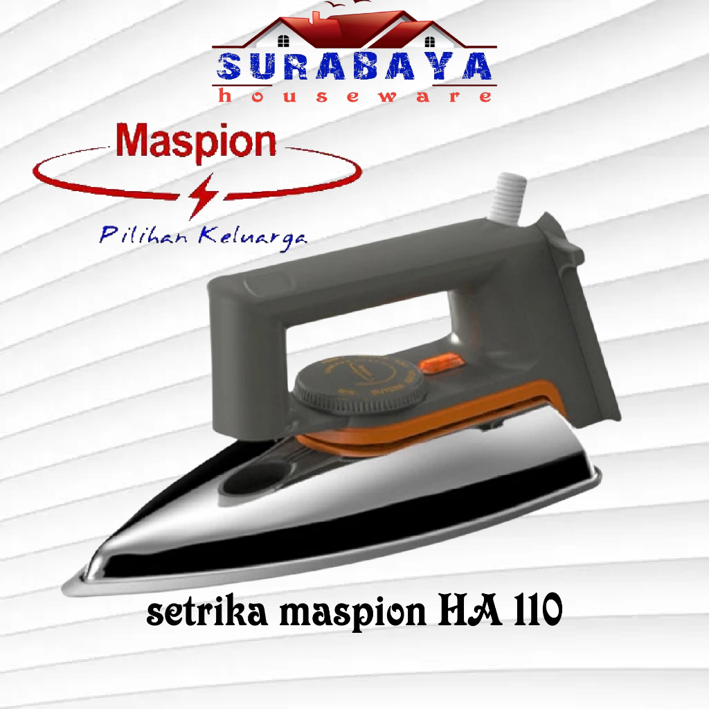 Jual MASPION Setrika Listrik HA-110 - Gosokan Baju HA110 HA 110 Dry ...