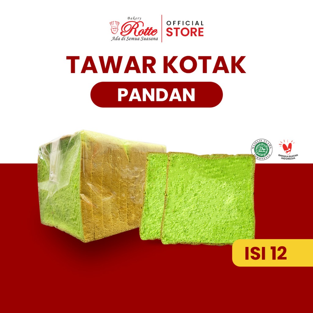 Jual Roti Tawar Kotak Pandan Satuan Pekanbaru Rotte Bakery | Shopee ...