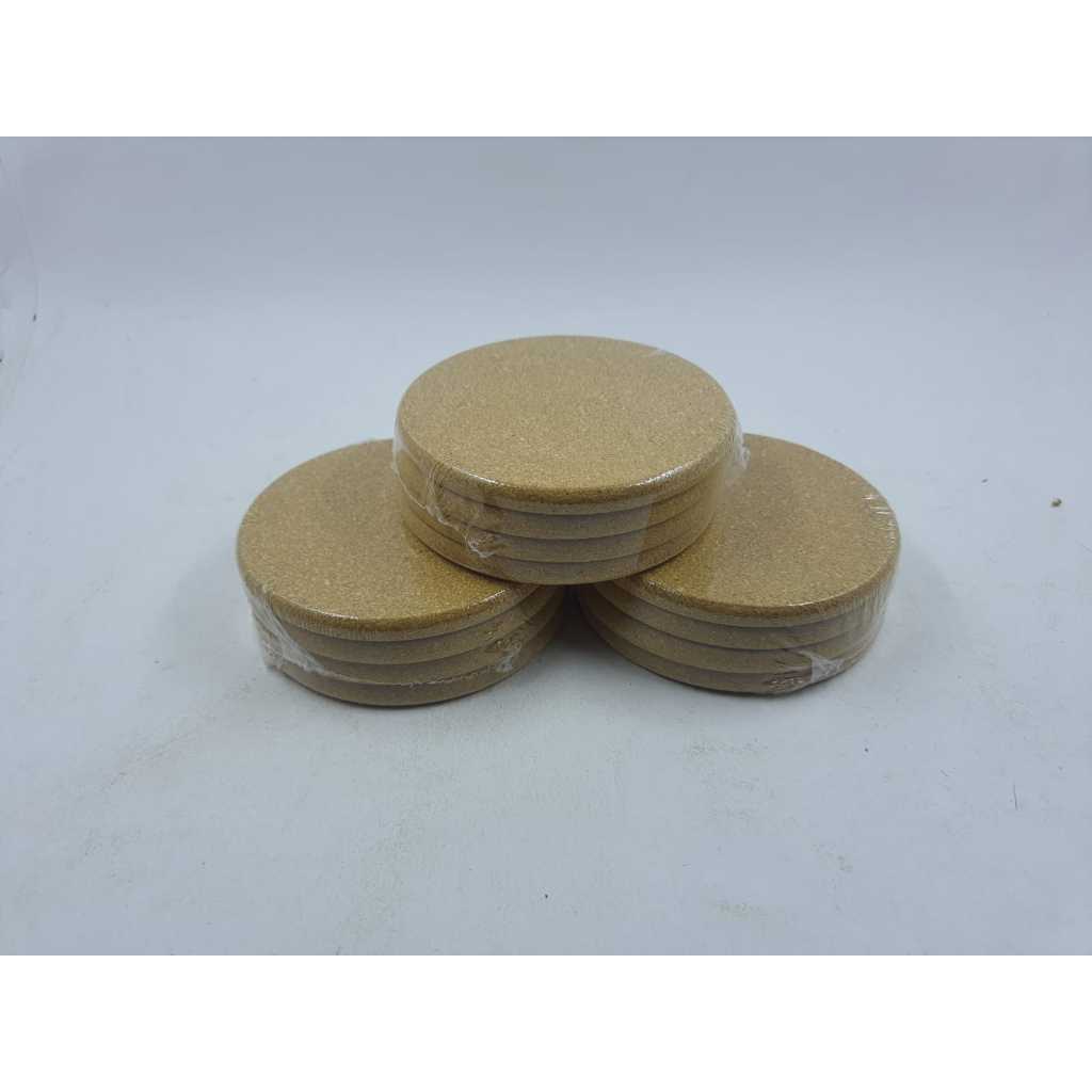 Jual Tatakan Alas Gelas Coaster Corck / Serat Gabus Kayu Diameter 10cm ...