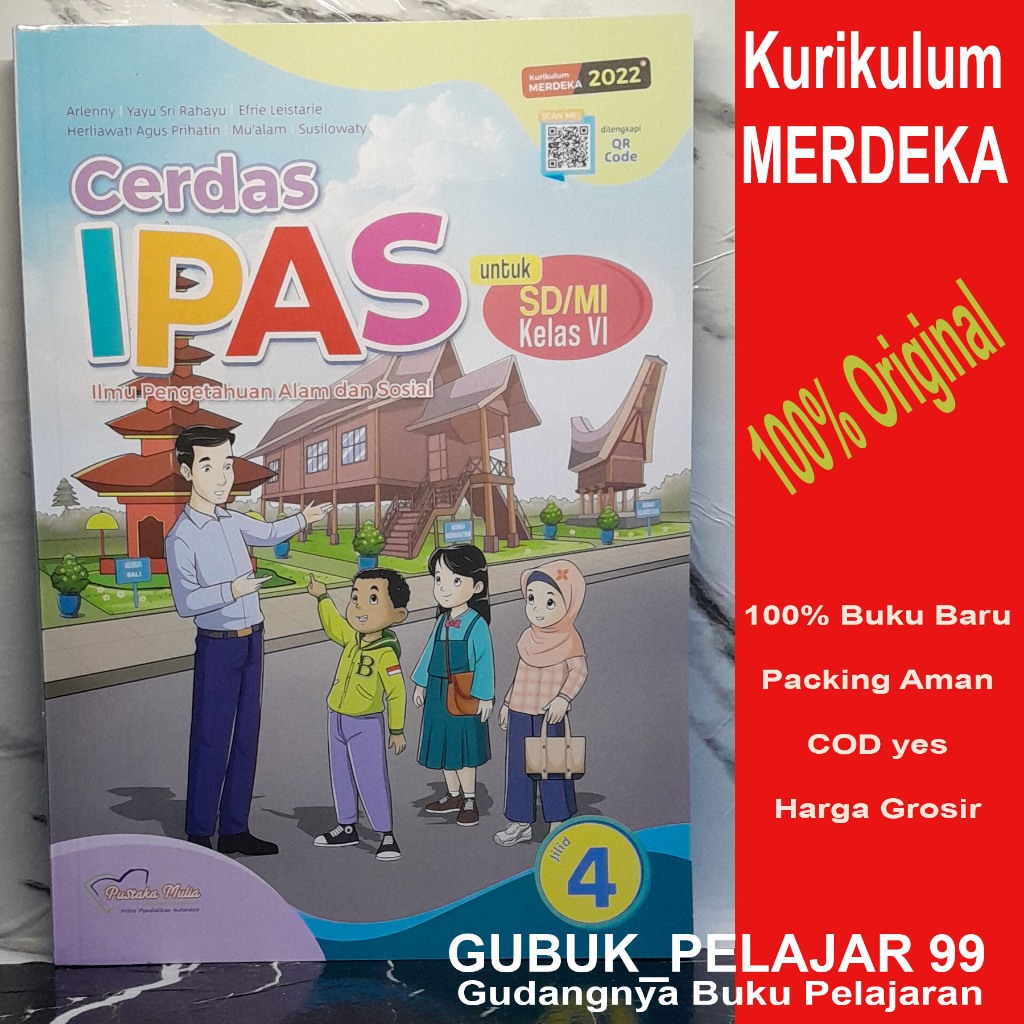 Jual Cerdas IPAS Untuk Kelas 6 SD/MI Kurikulum Merdeka Pustaka Mulia ...