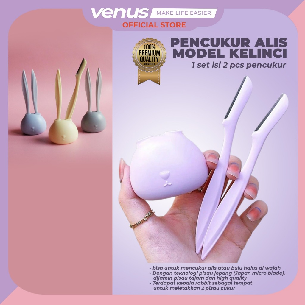 Jual Eyebrow Razor Pencukur Alat Pisau Cukur Alis Kelinci Penghilang ...