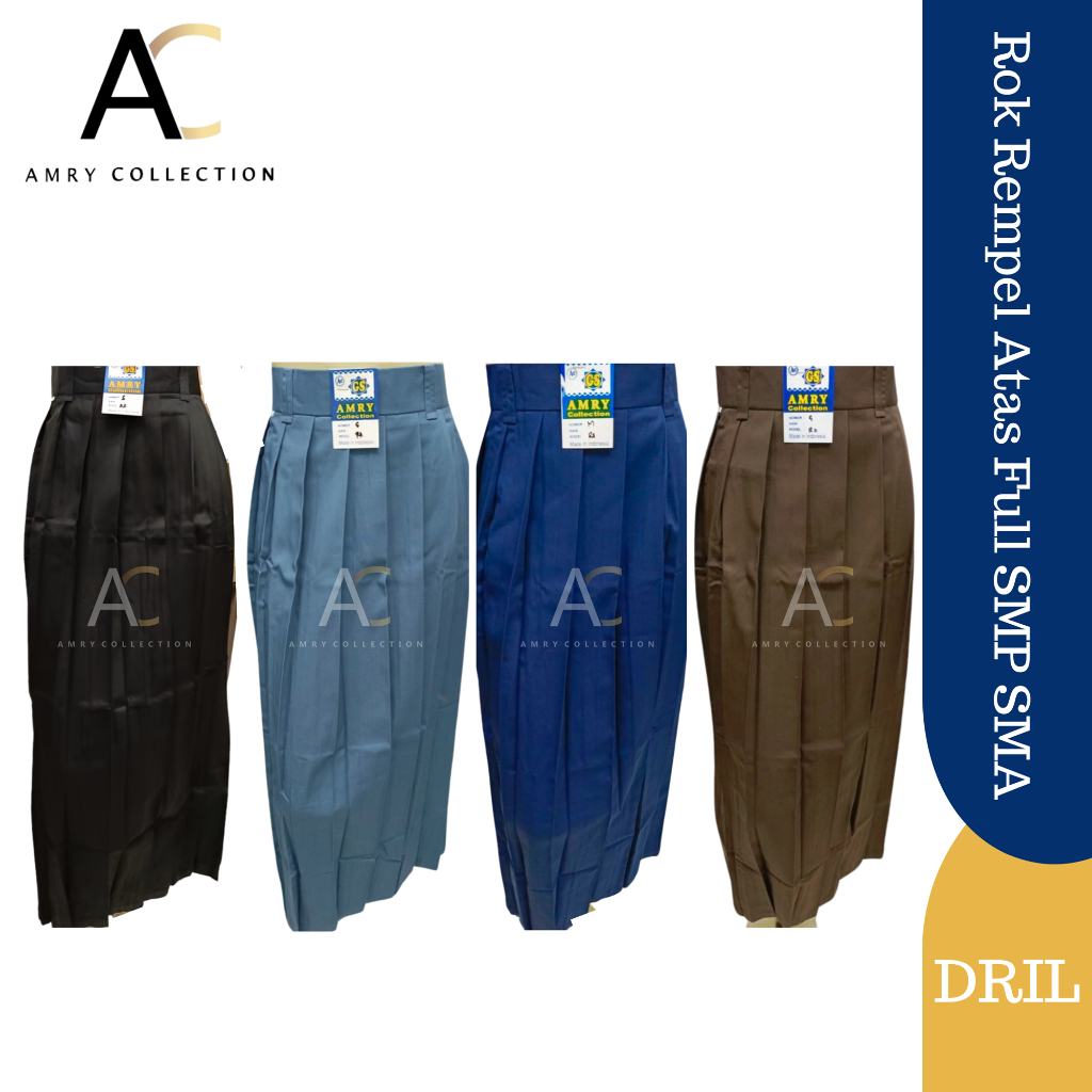 Jual AC - ROK SEKOLAH Rok Rempel Full Panjang SMA Seragam Sekolah By ...