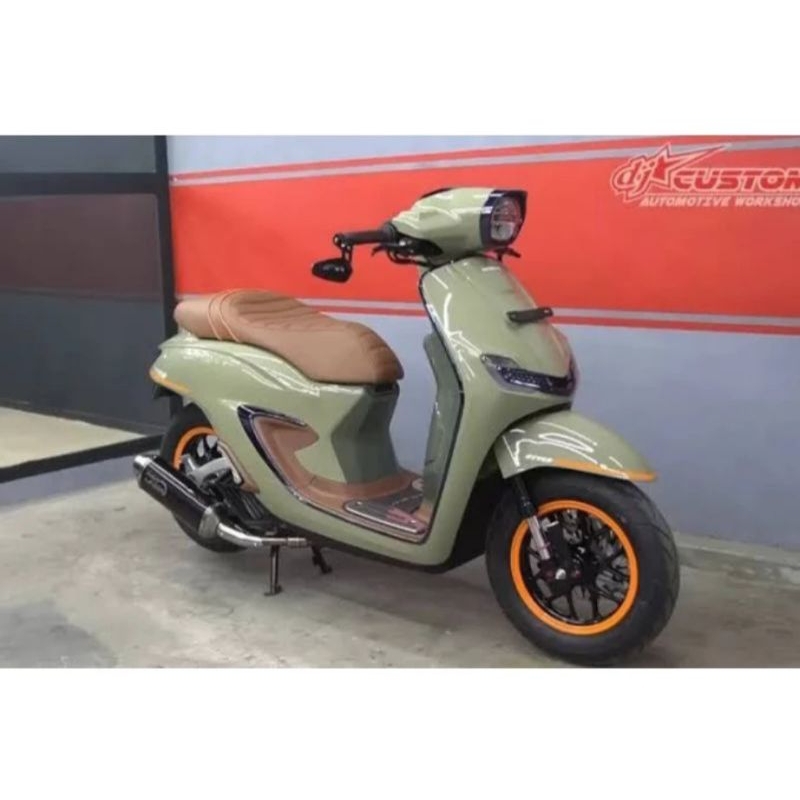 Jual Sarung Cover Kulit Jok Custom Honda Stylo 160 Modif Caferacer ...