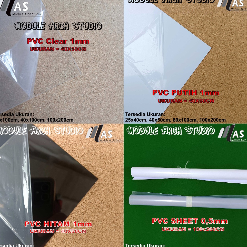 Jual Hadir Terpopuler PVC Sheet 4x5cm Tebal 1mm PVC Clear PVC Putih PVC ...