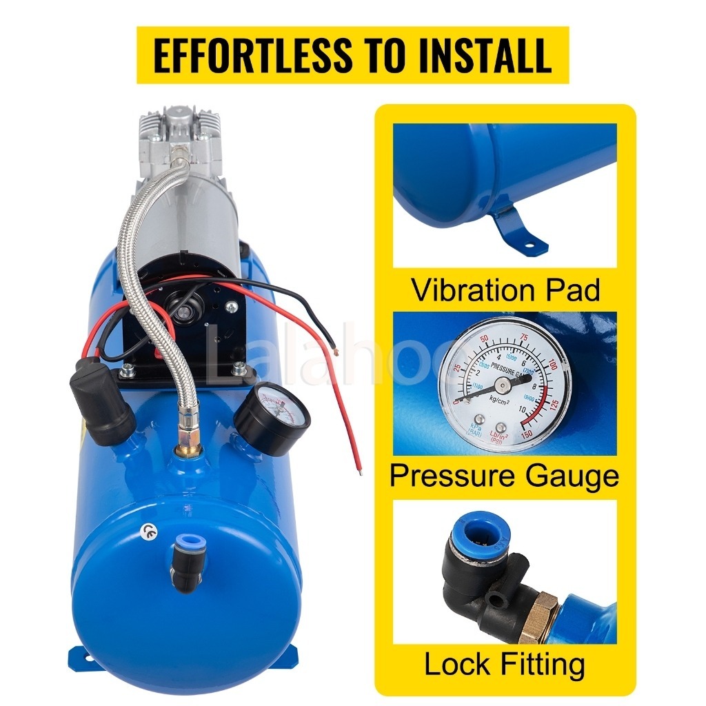 Jual Tabung Kompresor Angin Otomatis 12V 24V air suspension compressor ...