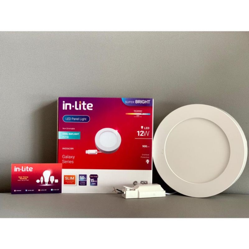 Jual In-Lite Lampu LED Downlight Panel 12 Watt Inlite Outbow Bulat ...
