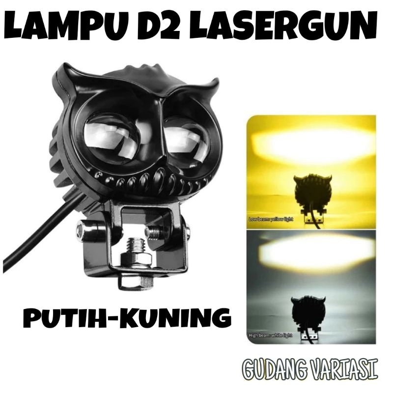 Jual LAMPU TEMBAK LASER GUN OWL 2 MATA BURUNG HANTU PUTIH - KUNING ...