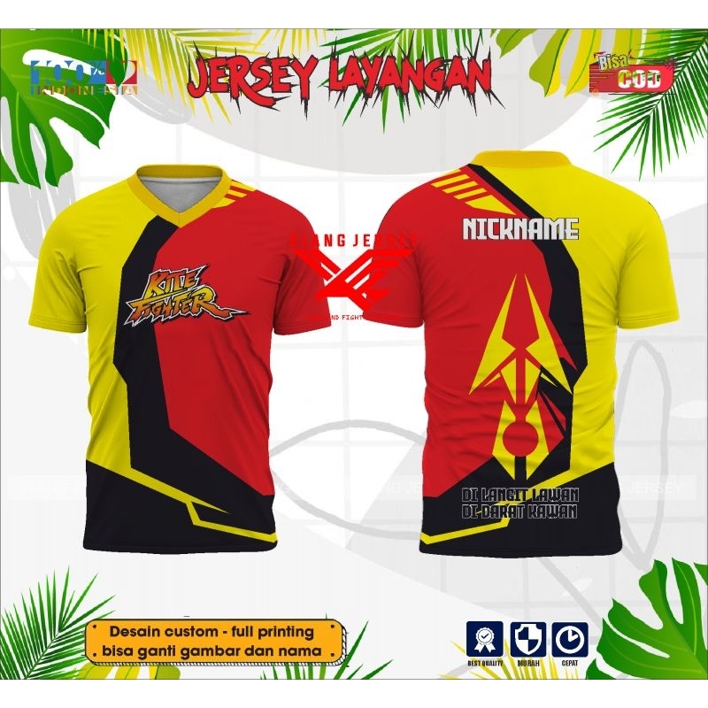 Jual JERSEY KITE FIGHTER DESAIN CUSTOM PRINTING | Shopee Indonesia